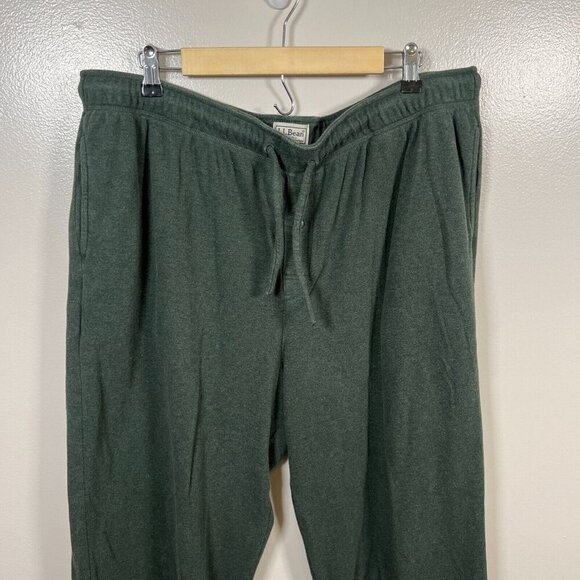 L.L. Bean Organic Cotton Pajama Pants Size XXL Green Lounge Drawstring Comfy - Picture 4 of 9